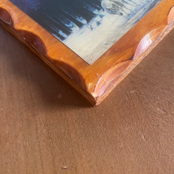 Vintage Howling Wolf Art Print On Wood Plaque Shiny Mystical Wall Cabin Decor - Picture 8 of 9